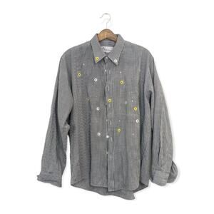 Vintage Mili Designs Sunflower Long Sleeve Button Down Top Size XL